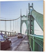 Portland Saint Johns Bridge Wood Print
