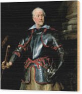 Portrait Of A Man In Armor Wood Print