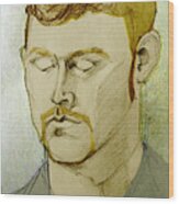 Portrait Of A Blond Man Wood Print