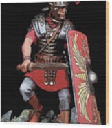 Portrait Of A Roman Legionary - 07 Wood Print