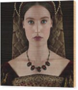 Portrait Of A Tudor Princess Wood Print
