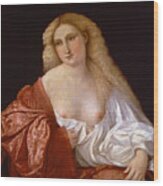 Portrait Of A Woman Know As Portrait Of A Courtsesan Wood Print