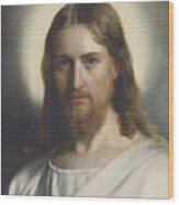 Portrait Of Christ Wood Print