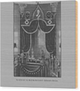President Abraham Lincoln Lying In State Wood Print