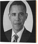 President Barack Obama Wood Print
