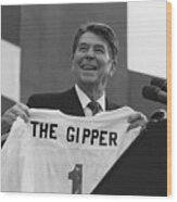 President Ronald Reagan - The Gipper Wood Print