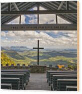 Pretty Place Chapel - Blue Ridge Mountains Sc Wood Print