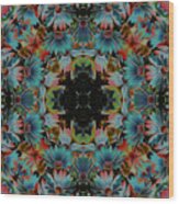 Psychedelic Daisies Wood Print