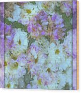 Purple And White Fantasy - Flowers Of Spring - Variation Wood Print