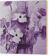 Purple Bouquet Wood Print