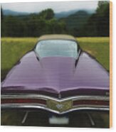 Purple Buick Vintage Car Wood Print