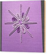 Purple Burst Handmade Quilling Greeting Card Wood Print
