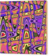 Purple Panel Abstract#2 Wood Print