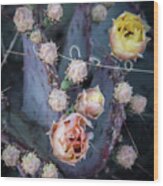 Purple Prickly Pear Wood Print