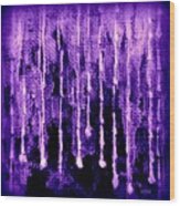 Purple Rain Wood Print