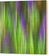 Purple Sage Digital Abstracts Motion Blur Wood Print