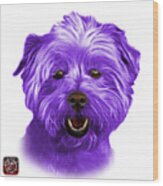 Purple West Highland Terrier Mix - 8674 - Wb Wood Print