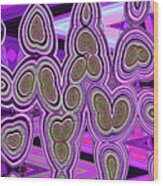 Purple White Panel Abstract Wood Print