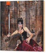 Queen Of Swords Wood Print