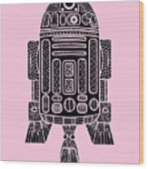 R2 D2 - Star Wars Art Wood Print
