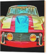 Race Car T-shirt Wood Print