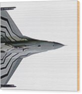 Raf Scampton 2017 - F-16 Fighting Falcon On White Wood Print