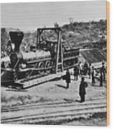 Railroad Construction, Topeka 1870 Wood Print