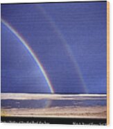 Rainbow At Noordhoek Beach Wood Print