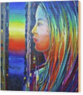 Rainbow Girl 241008 #4 Wood Print