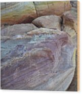 Rainbow Of Sandstone In Valley Of Fire Wood Print