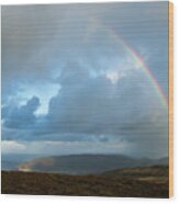Rainbow Over Porlock Hill Wood Print