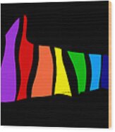 Rainbow Shark Wood Print