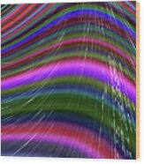 Rainbow Waves Wood Print