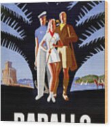 Rapallo Italy Vintage Travel Poster Wood Print