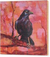 Raven Bright Wood Print