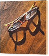 Reading Glasses Wood Print