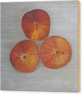 Red Apples On Gray Wood Print