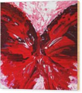 Red Butterfly Wood Print