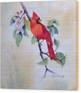 Red Cardinal Wood Print
