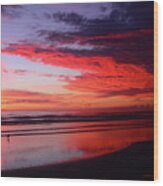 Brilliant Dawn At The Beach  8-14-16 Wood Print