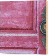 Red Door Wood Print