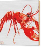 Red Lobster Wood Print