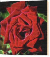 Red Rose 1a Wood Print