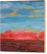 Red Sea, Blue Sky Wood Print