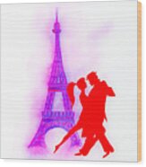 Red Tango In Paris Wood Print
