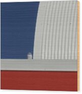 Red White And Blue Urban Abstract 2 Wood Print