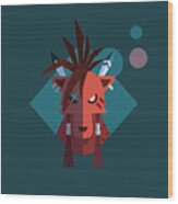 Red Xiii Wood Print