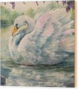 Regal Swan Wood Print