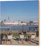 Relax On The Elbe Wood Print