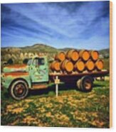Retired Truck In Santa Ynez Valley Wood Print